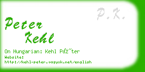 peter kehl business card